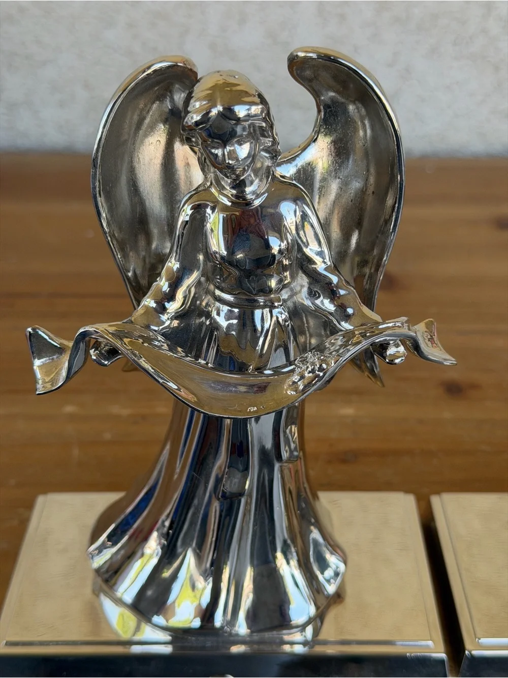 Set of 2 Silver Angel Stocking Holders - Home Accents